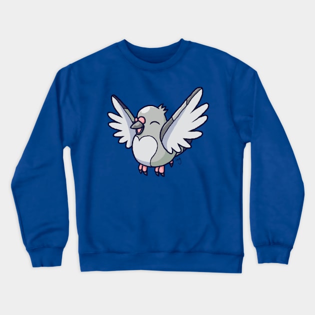 1217 Tiny Pigeon Crewneck Sweatshirt by MeenGreenie